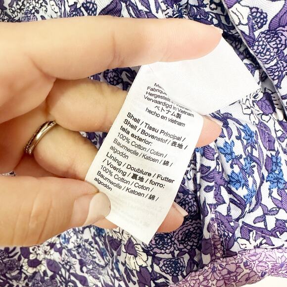 J.Crew Womens Quilted Shirt-Jacket Point collar Button closure Purple Size S - Picture 9 of 12